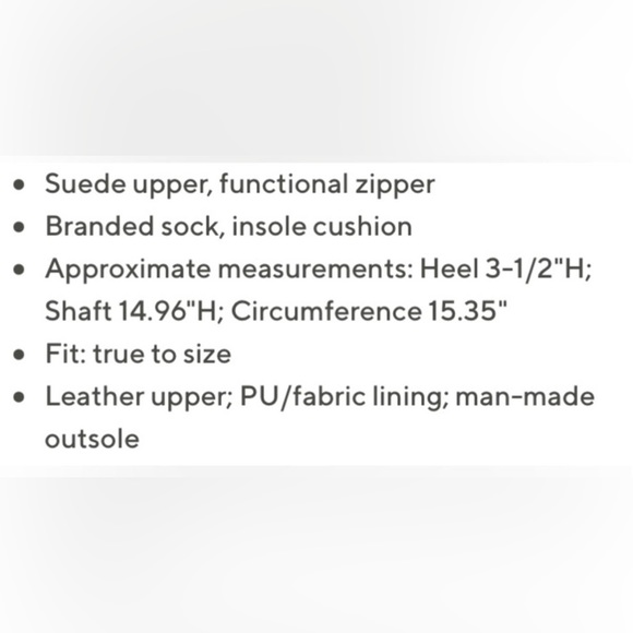 NWOT Laurie Felt Slouchy Suede Boots w/3.5in block heel - Picture 3 of 3